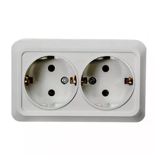 Розетка 2-м BOLLETO с заземл. накл. 7128 бел. ASD / IN HOME 4680005959839 Розетка 2-м BOLLETO с заземл. накл. 7128 бел. ASD / IN HOME 4680005959839