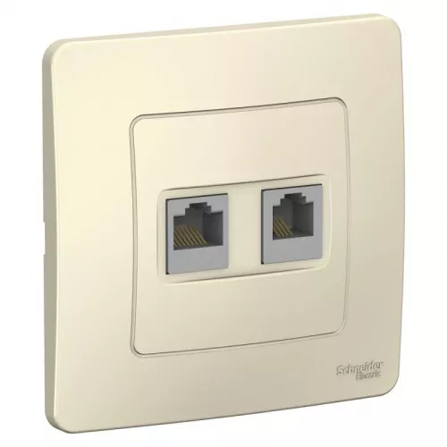 Розетка компьютерная + телеф. 2-м СП BLANCA RJ45 кат.5e + RJ11 молоч. SchE BLNIS045112 Розетка компьютерная + телеф. 2-м СП BLANCA RJ45 кат.5e + RJ11 молоч. SchE BLNIS045112