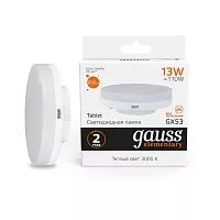 Лампа светодиодная Elementary GX53 13Вт 3000К Gauss 83813