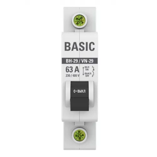 Выключатель нагрузки 1п 63А ВН-29 Basic EKF SL29-1-63-bas фото 2