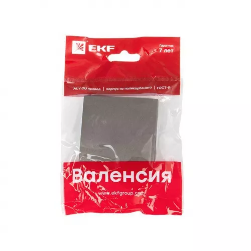 Панель лицевая Валенсия для выключателя 1-кл. 10А графит PROxima EKF ESV10-L-021-60 фото 2