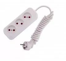 Удлинитель 3х2м без заземл. 10А IP20 LEZARD 720-0302-303