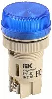 Арматура светосигнальная ENR-22 230В d22мм цилиндр неон син. IEK BLS40-ENR-K07