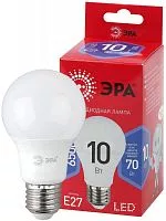Лампа светодиодная A60-10W-865-E27 R (диод груша 10Вт хол E27) (10/100/2000) ЭРА Б0045324