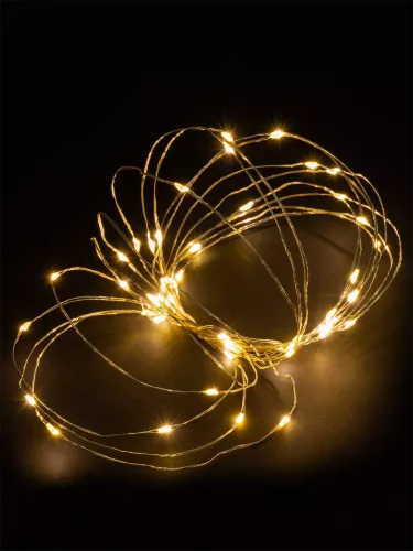 Гирлянда светодиодная "Роса50" 50LED, 5м, 3000К, 3хАА, TDM фото 3