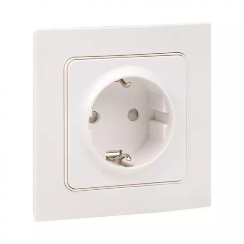 Розетка 1-м СП Стокгольм 16А IP20 с заземл. защ. шторки бел. PROxima EKF EXR16-028-10 фото 3
