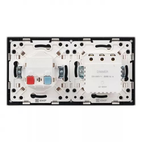 Рамка 2-м Стокгольм бел. с линией цвета черн. PROxima EKF EXM-G-305-10 фото 9