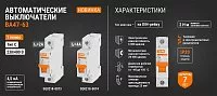 Автоматические выключатели ВА47-63 характеристика "C" номиналом 2 А и 4 А, торговой марки TDM ELECTRIC