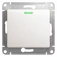 Механизм переключателя проходного 1-кл. СП Glossa 10А IP20 (сх. 6а) 10AX с подсветкой перламутр. SchE GSL000663