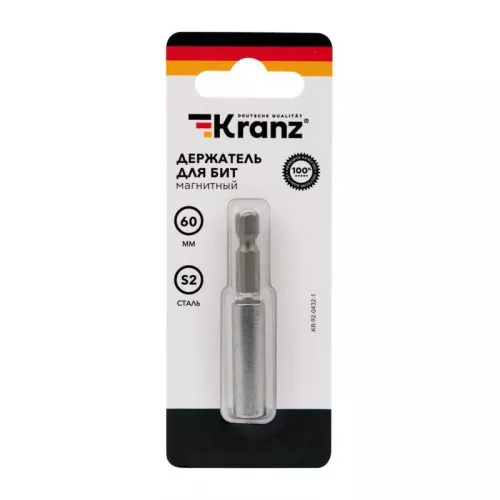 Держатель для бит магнитный 60мм (уп.1шт) Kranz KR-92-0432-1 фото 3 Держатель для бит магнитный 60мм (уп.1шт) Kranz KR-92-0432-1 фото 3