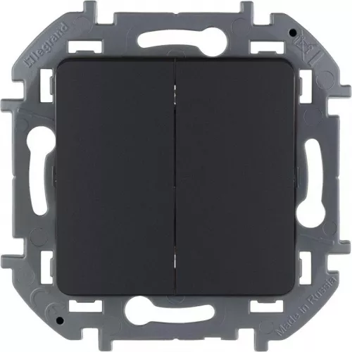 Механизм выключателя 2-кл. Inspiria 10А IP20 250В 10AX антрацит Leg 673623