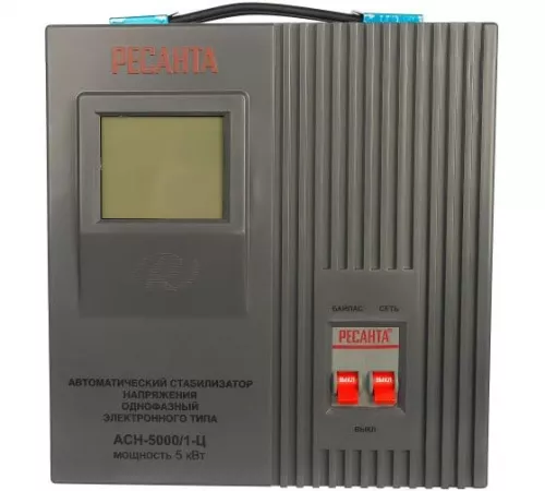 Стабилизатор напряжения АСН-5000/1-Ц 1ф 5кВт IP20 релейный Ресанта 63/6/6 фото 3