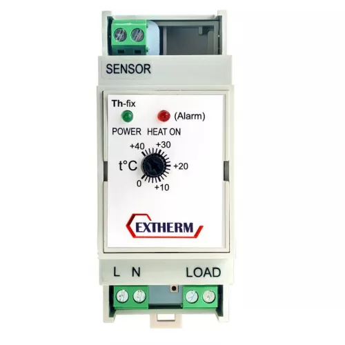 Термостат мех. для площадок; грунта; пола 16А на DIN-рейку Extherm Th-fix