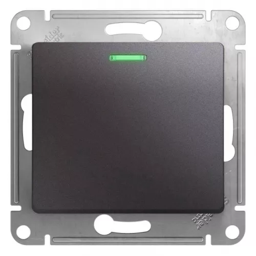 Механизм выключателя 1-кл. СП Glossa 10А IP20 (сх. 1а) 10AX с подсветкой графит SchE GSL001313