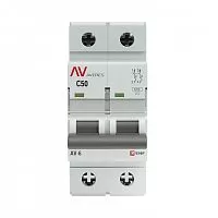 Выключатель автоматический модульный 2п C 50А 6кА AV-6 AVERES EKF mcb6-2-50C-av