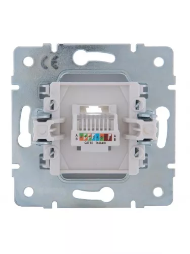Механизм розетки компьютерн. 1-м СП KARINA RJ45 бел. LEZARD 707-0288-139 фото 4