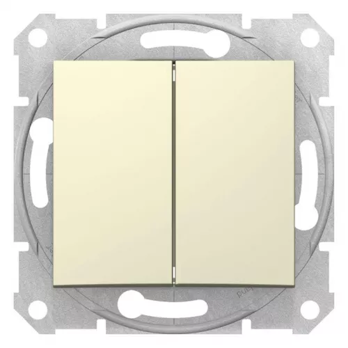 Механизм выключателя 2-кл. СП Sedna 10А IP20 (сх. 5) 250В беж. SchE SDN0300147