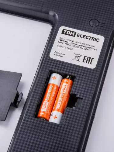 Весы электронные напольные "Фитнес", стекло, деление 0,01 кг, макс. 180 кг, 28х28 см, TDM фото 5