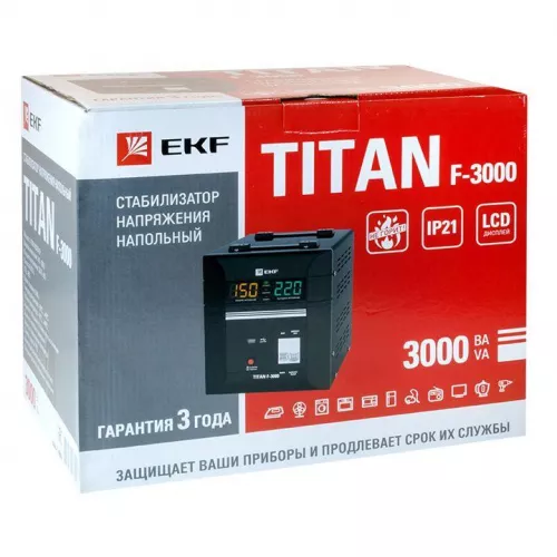 Стабилизатор напряжения напольный 3кВт PROxima EKF stab-f-3000 фото 2