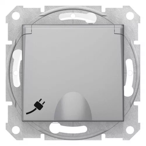Механизм розетки 1-м СП Sedna 16А IP44 250В с заземл. защ. шторки с крышкой алюм. SchE SDN3100360 Механизм розетки 1-м СП Sedna 16А IP44 250В с заземл. защ. шторки с крышкой алюм. SchE SDN3100360