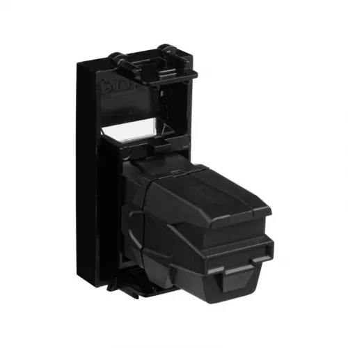Розетка USB 3.0 1мод. Avanti "Черный квадрат" модульная тип А-А DKC 4402301 фото 4
