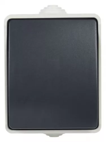 Выключатель кнопочный 1-кл. ОП Форс 10А IP54 ВСк20-1-0-ФСр сер. IEK EVS13-K03-10-54-DC фото 2