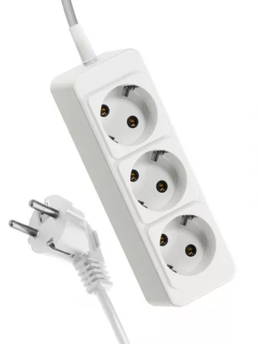 Удлинитель 3х3м с заземл. 10А IP20 ПВС 3х0.75 Космос YKsm3m-3g-Z(10A)P