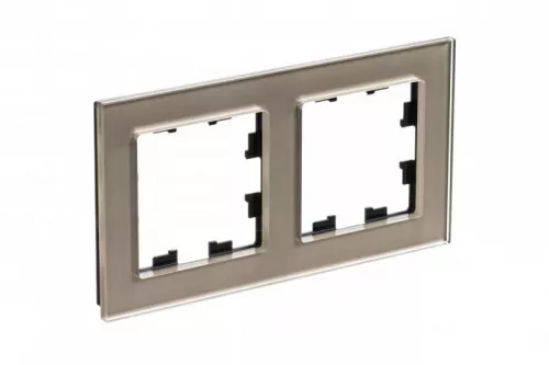 Рамка 2-м AtlasDesign Nature стекло шампань SchE ATN320502