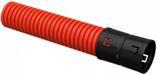 Труба гофрированная двустенная ПНД d63мм с муфтой SN14 красн. (уп.50м) IEK CTG12-063-K04-050-R