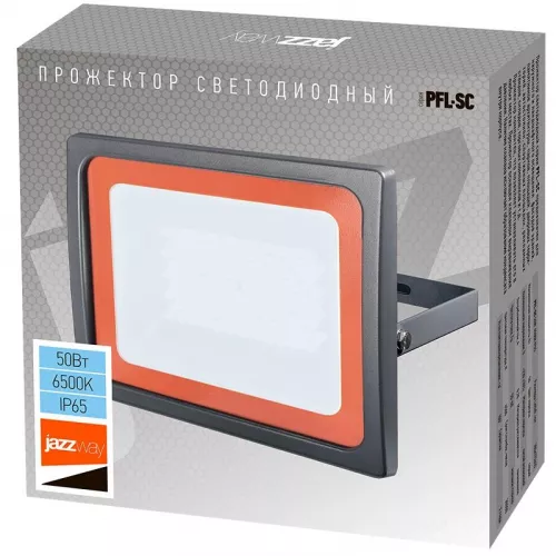 Прожектор светодиодный PFL-SC-SMD-50Вт 50Вт IP65 6500К мат. стекло JazzWay 5001435 фото 3 Прожектор светодиодный PFL-SC-SMD-50Вт 50Вт IP65 6500К мат. стекло JazzWay 5001435 фото 3