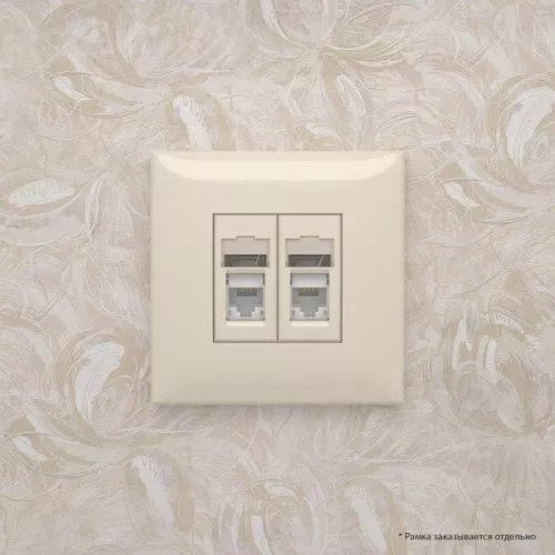 Розетка 2-м RJ-45 СП кат.5e Avanti "Ванильная дымка" DKC 4405464 фото 6