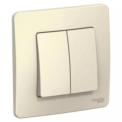 Выключатель 2-кл. СП Blanca 10А IP20 (сх. 5) 250В молочн. SchE BLNVS010502