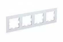 Рамка 4-м AtlasDesign Nature мат. стекло бел. SchE ATN330104