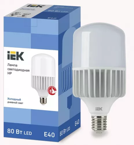 Лампа светодиодная HP 80Вт 230В 6500К E40 IEK LLE-HP-80-230-65-E40 Лампа светодиодная HP 80Вт 230В 6500К E40 IEK LLE-HP-80-230-65-E40