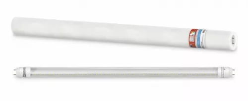 Лампа светодиодная LED-T8R-П-PRO 10Вт 230В G13R 6500К 800Лм 600мм прозр. поворотная IN HOME 4690612030944