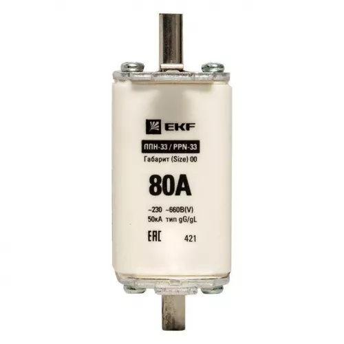 Вставка плавкая ППН-33 160/80А габарит 00 PROxima EKF fus-33/160/80 фото 4