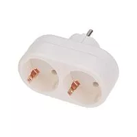 Двойник электрический 16 А с заземл. бел. Rexant 11-1075