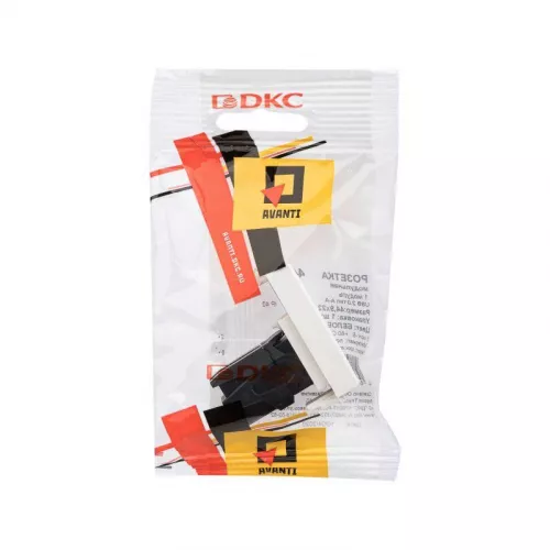 Розетка USB 2.0 1мод. Avanti "Белое облако"модульная тип А-А DKC 4400401 фото 5