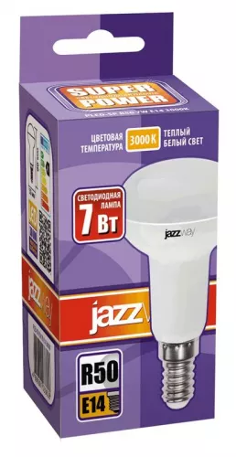 Лампа светодиодная PLED-SP R50 7Вт 3000К тепл. бел. E14 540лм 230В JazzWay 1033628 фото 2