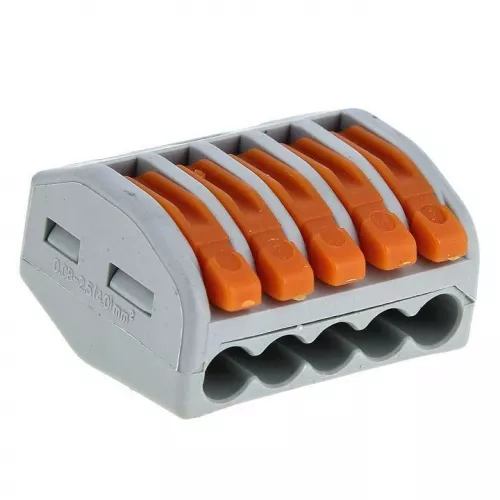 Клемма СМК-415 с рычагом 5 отверстий 0.08-2.5кв.мм (уп.100шт.) PROxima EKF plc-smk-415