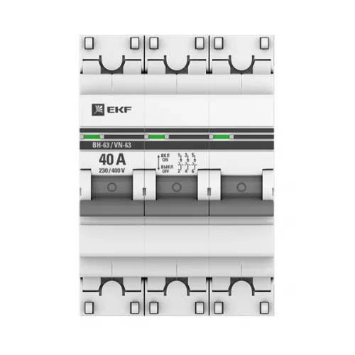 Выключатель нагрузки 3п 40А ВН-63 PROxima EKF SL63-3-40-pro фото 2