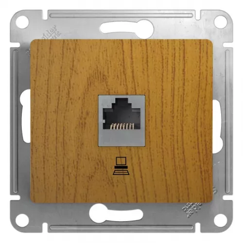 Механизм розетки комп. 1-м СП Glossa RJ45 дер. дуб SchE GSL000581K Механизм розетки комп. 1-м СП Glossa RJ45 дер. дуб SchE GSL000581K