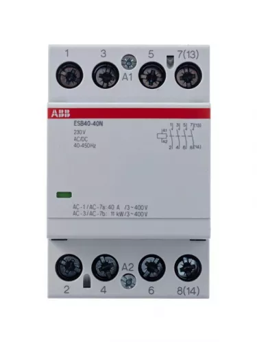Контактор ESB40-40N-06 модульный (40А АС-1 4НО) катушка 230В AC/DC ABB 1SAE341111R0640 фото 3