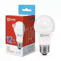 Лампа светодиодная LED-A60-VC 12Вт 230В E27 6500К 1080лм IN HOME 4690612020259