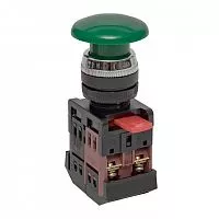 Кнопка AEA-22 "Грибок" NO+NC зел. EKF pbn-aea-g