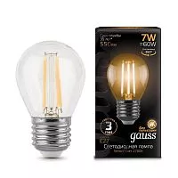 Лампа светодиодная Black Filament Шар E27 7Вт 2700К Gauss 105802107