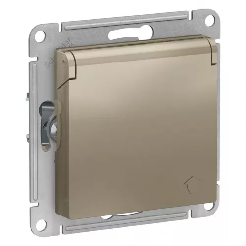 Механизм розетки 1-м СП AtlasDesign 16А IP20 с заземл. защ. шторки с крышкой шампань SchE ATN000546 Механизм розетки 1-м СП AtlasDesign 16А IP20 с заземл. защ. шторки с крышкой шампань SchE ATN000546
