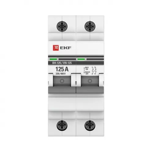 Выключатель нагрузки 2п 125А ВН-125 PROxima EKF SL125-2-125-pro фото 3