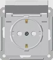 Механизм розетки 1-м СП W59 Aqua 16А IP44 с заземл. защ. шторки бел. SchE RS16-152B-1-86