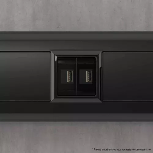 Устройство зарядное USB 2мод. 2.1А Avanti "Черный квадрат" DKC 4402542 фото 6